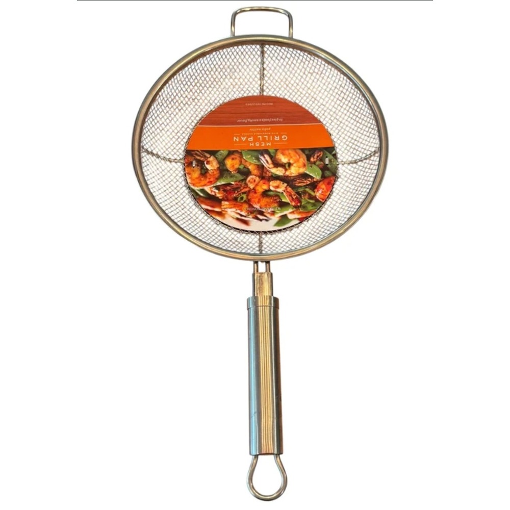 Williams Sonoma Mesh Grill Pan with Removable Handle Stainless Steel 12 inch